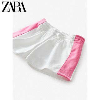 ZARA【打折】童装女童  条纹带饰绒布休闲短裤 09004700250