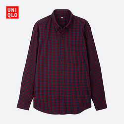 优衣库 男装 法兰绒格子衬衫(长袖) 419032 UNIQLO