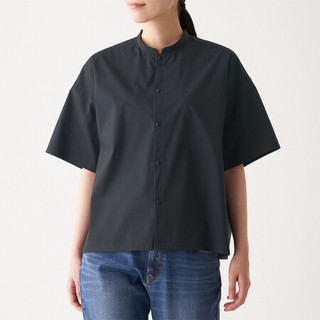 無印良品  無印良品 MUJI 女士短袖衬衫 BCF07A0S 黑色 XS-S