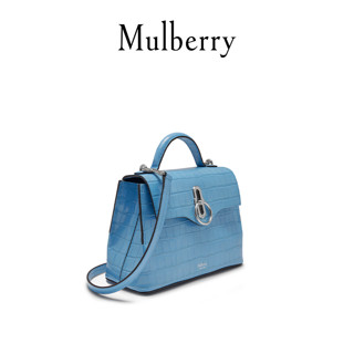 Mulberry/玛珀利天猫独家限定款seaton系列蓝灰色单肩包 HH6028