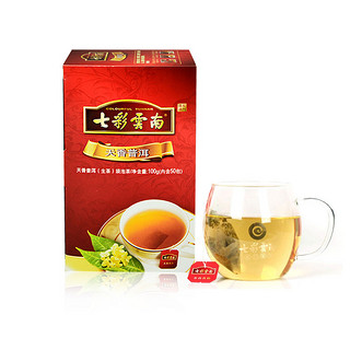 七彩云南 庆沣祥 普洱茶 生茶 天香普洱 2克*50袋 袋泡茶 100克