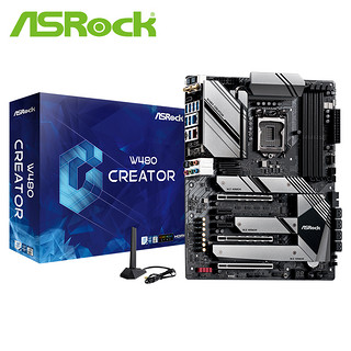 ASROCK/华擎科技 W480 Creator 主板 支持wifi6 10代Intel处理器