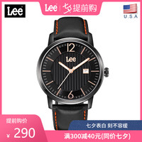 李 Lee百年潮牌手表正品时尚潮流男表防水指针式皮带复古石英表M09