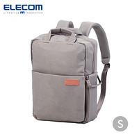 宜丽客（ELECOM）日本轻便电脑包off toco双肩包13.3英寸电脑收纳学生休闲书包收纳包女性 玫瑰灰S