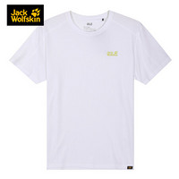 Jack Wolfskin/狼爪官方T恤男款夏季新款户外休闲透气LOGO图形短袖5011911 5819131-5018/本白色 M  175/96A