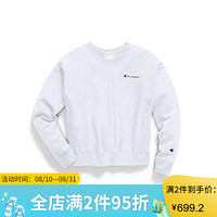 Champion冠军女士长袖T恤圆领卫衣纯色运动衫休闲服 GF750  Y08008 White M