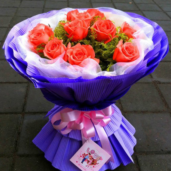 商品东莞生日鲜花速递11朵粉玫瑰花束虎门茶山北京上海花店送花