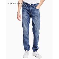 CK JEANS 2020春夏款 男装中腰猫须磨白时髦楔形牛仔裤 J315898 1A4-蓝色 28/32