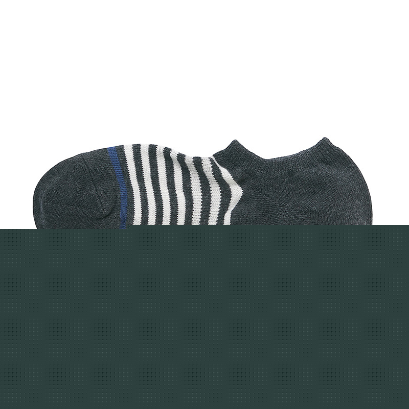 無印良品 MUJI 无印良品 男士直角运动船袜 海军蓝X横条 25-27cm