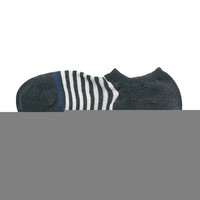 無印良品 MUJI 无印良品 男士直角运动船袜 海军蓝X横条 25-27cm