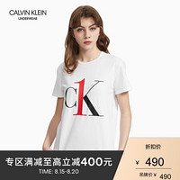 【CKONE】CK UNDERWEAR 2020春夏款 女装LOGO家居服QS6436 100-白色 XS