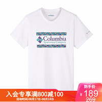 经典款Columbia哥伦比亚户外男女款城市户外短袖T恤AE0403 101 S(170/92A)