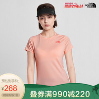 TheNorthFace北面短袖T恤女户外上新|49AC K47/粉色 S