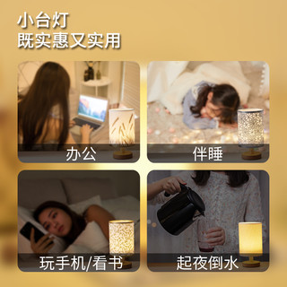 博洛莱 遥控台灯床头节能卧室插电款宿舍睡觉房间睡眠夜光暖光USB小夜灯