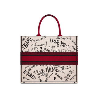 Dior 迪奥 DIORAMOUR七夕限定系列 BOOK TOTE 女士手提托特包 M1286ZBBF_M941 米色