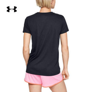 安德玛官方UA Sportstyle女子圆领运动短袖T恤Under Armour1346844 黑色003 XL