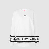 Kappa卡帕针织套头衫2020新款秋女运动卫衣宽松圆领外套休闲长袖上衣K0A62WT51D 漂白-001 M