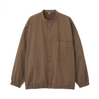 無印良品  無印良品 MUJI 女士长袖衬衫 BCB18A0A 深咖啡色 XS-S