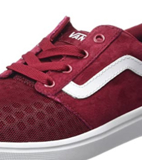 VANS 范斯 Chapman Lite男士低帮休闲鞋 Red Mixed Burgundy White UK6