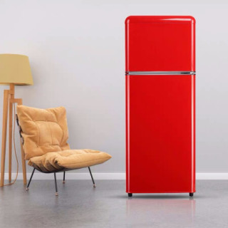 商品金松(jinsong) 112升 双门冷藏冷冻 网红小冰箱 复古冰箱 家用电