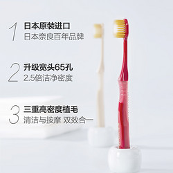 EBISU 惠百施 日本进口超软毛成人升级宽幅65孔大头牙刷 1支装
