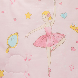 Luolai Kids 罗莱儿童 魔法芭蕾 全棉抗菌夏被 粉色 120*150cm