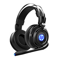 HP 惠普 H200 耳罩式头戴式有线耳机 黑色 USB-A