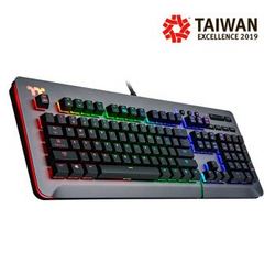 Tt（Thermaltake）Level 20 RGB Cherry 银轴 银色 电竞机械键盘（德国樱桃轴/RGB背光/绝地求生/蓝洞吃鸡）