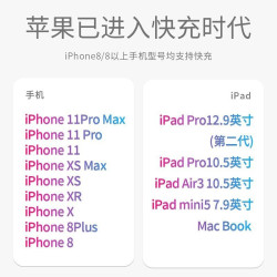znnco苹果快充pd套装充电器18w快充头数据线适用于苹果iphone11