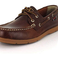 SEBAGO Liteside 男士帆船鞋 Brown Oiled Waxy Leather Bottom UK7