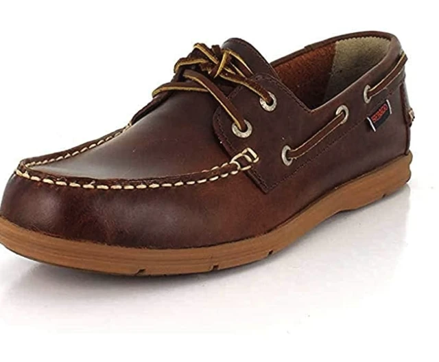 SEBAGO Liteside 男士帆船鞋 Brown Oiled Waxy Leather Bottom UK7