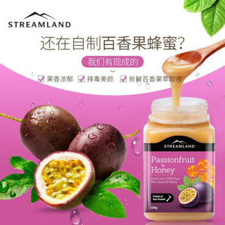 STREAMLAND 新溪岛 水果蜂蜜 新西兰原装进口纯正天然 百香果蜂蜜500g