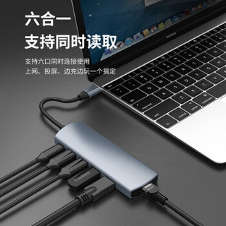 STIGER 斯泰克 Type-C扩展坞 通用苹果电脑MacBook华为手机USB-C转HDMI线转换器4K投屏拓展坞雷电3转接头网口分线器