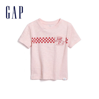 Gap男幼童纯棉短袖T恤夏季577620 2020新款童装立体童趣印花上衣