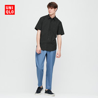 优衣库 男装 优质长绒棉印花衬衫(短袖) 427314 UNIQLO