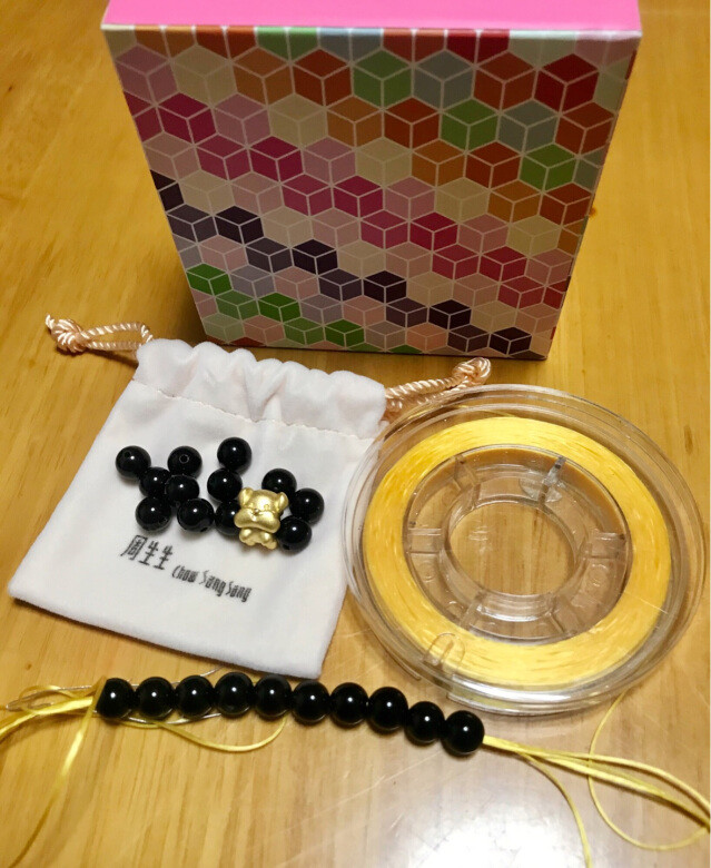 自己DIY了个手链，可爱，好看！！！