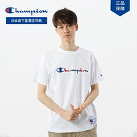 Champion 冠军 C3-H371 日版草字logo刺绣T恤 +凑单品