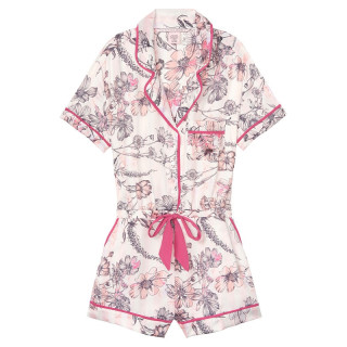 商品维密周冬雨同款 舒适缎面家居外穿连体衣女士睡衣套装tm 11167615