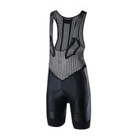 森地客SANTIC新款夏季男式骑行背带裤自行车五分裤舒适透气短裤【阿斯加】 黑色 XXL