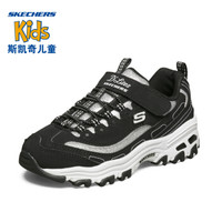 斯凯奇 SKECHERS 斯凯奇2020女童潮流时尚熊猫老爹运动鞋664151L 黑色 35