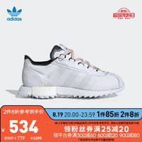 阿迪达斯官网 adidas 三叶草 SL 7600 男女鞋经典运动鞋FW0132 亮白/1号黑色/晶白 42(260mm)