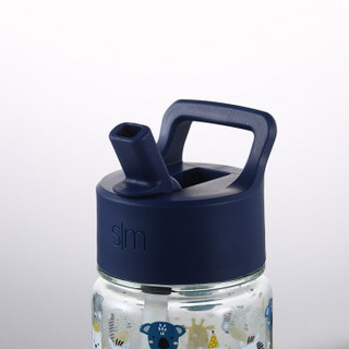 美国simple|modern便携吸管杯子儿童tritran塑料杯防摔水壶夏天便携水杯480ml 疯狂动物园