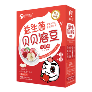 欧瑞园 酸奶溶豆零食益生菌儿童营养休闲零食溶溶豆高钙与锌无添加白砂糖酸奶18g入口即化 酸奶溶豆苹果味