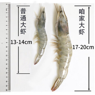 【已通过核酸检测】浓鲜时光 17-20厘米特大白虾类海鲜水产大虾冻虾对虾 净重320-350g 7-9只/袋（只只分离）