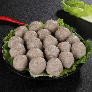 正宗潮汕牛肉丸牛筋丸潮州手工丸子手打汕头特产牛肉火锅食材组合 牛肉丸1斤+牛筋丸1斤