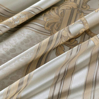 水星家纺 大提花四件套 欧式轻奢床单被罩被套床上用品套件 艾丽娅 1.8M(6英尺)床