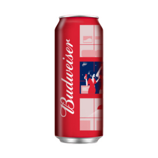 百威（BUDWEISER）百威夏日限量嗨聚罐 经典拉格啤酒 550ml*12听