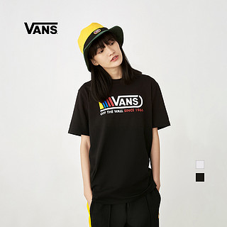 Vans范斯 男女情侣款短袖T恤 运动休闲TEE官方正品 黑色 S