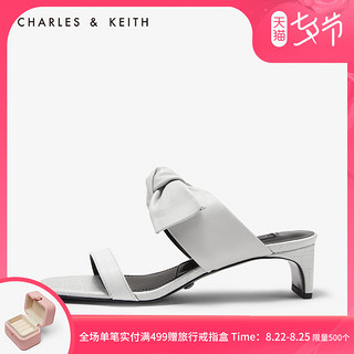 CHARLES & KEITH CHARLES＆KEITH2020春季新品SL1-60920013蝴蝶结饰女士高跟凉拖鞋