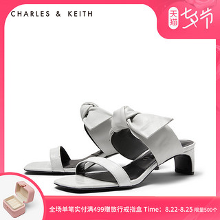 CHARLES & KEITH CHARLES＆KEITH2020春季新品SL1-60920013蝴蝶结饰女士高跟凉拖鞋